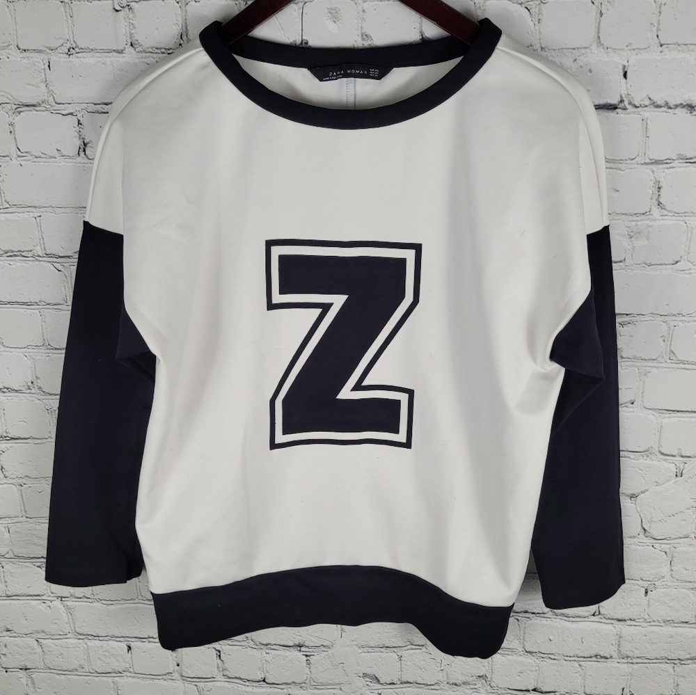 ZARA | "Z" pullover crewneck sweater top